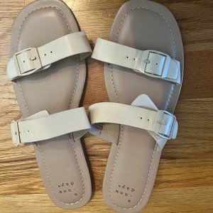 a new day two strap buckle sandals